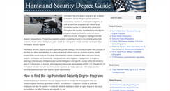 Desktop Screenshot of homeland-security-degree.org
