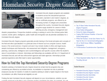 Tablet Screenshot of homeland-security-degree.org